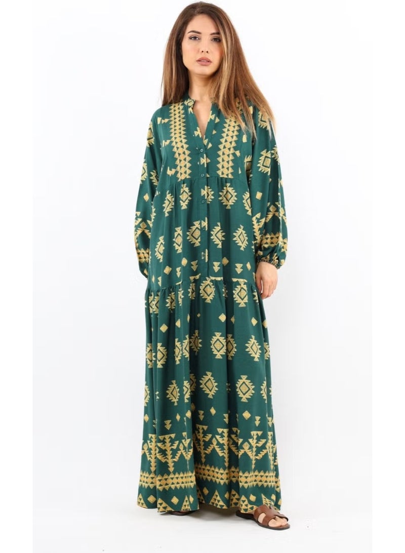 Ritnice Printed Cotton Maxi Dress - Image 4